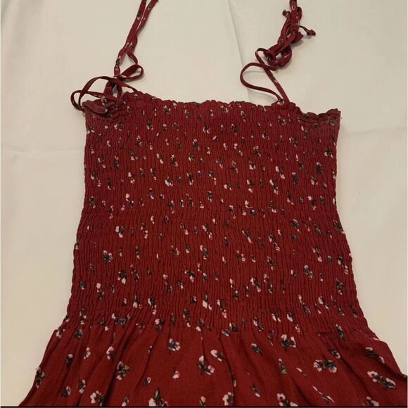 Storia Sz S Floral Smocked Flared Bell Bottom Jumpsuit Festival Boho Cottage - Picture 5 of 8